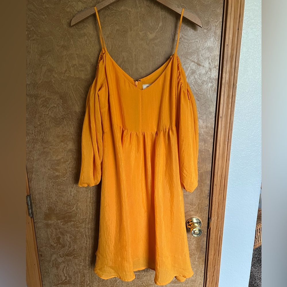 NWT Anthropologie off shoulder mango dress